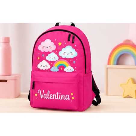Mochila Escolar Personalizada Arcoíris con Nombre | Mochila Infantil Niña | Estores Iroa