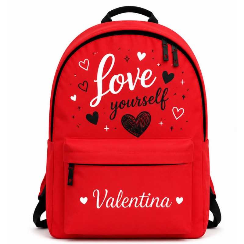Mochila Escolar Personalizada Love Yourself con Nombre | Mochila Infantil | Estores Iroa