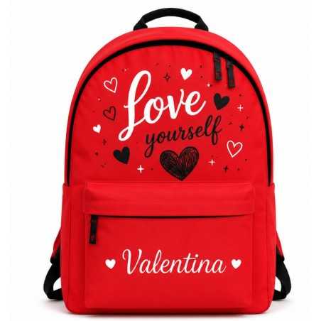 Mochila Escolar Personalizada Love Yourself con Nombre | Mochila Infantil | Estores Iroa