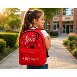 Mochila Escolar Personalizada Love Yourself con Nombre | Mochila Infantil | Estores Iroa