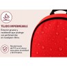 Mochila Escolar Personalizada con Nombre Piruleta | Mochila Infantil Roja | Estores Iroa