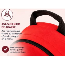 Mochila Escolar Personalizada con Nombre Piruleta | Mochila Infantil Roja | Estores Iroa