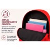 Mochila Escolar Personalizada con Nombre Piruleta | Mochila Infantil Roja | Estores Iroa