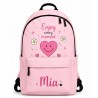 Mochila Personalizada Enjoy Every Moment | Mochila escolar infantil Con Nombre Niña | Estores Iroa