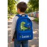 Mochila Dinosaurio Personalizada con Nombre | Mochila Escolar Infantil Dinosaurio Azul | Estores Iroa