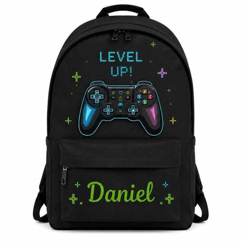 Mochila Gamer Personalizada con Nombre | Mochila Escolar Infantil | Estores Iroa
