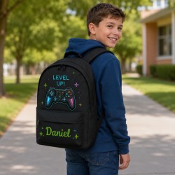 Mochila Gamer Personalizada con Nombre | Mochila Escolar Infantil | Estores Iroa