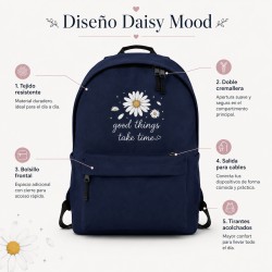 Mochila escolar juvenil Good Think azul marino | Estores Iroa