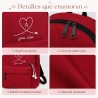 Mochila escolar juvenil roja personalizada con inicial | Heart Line| Estores Iroa