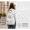 Mochila escolar juvenil blanca personalizada con inicial | Moon Light | Estores Iroa