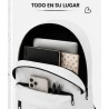 Mochila escolar juvenil blanca personalizada con inicial | Moon Light | Estores Iroa