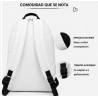 Mochila escolar juvenil blanca personalizada con inicial | Moon Light | Estores Iroa