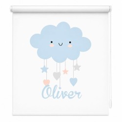 Estor infantil personalizado con nombre | Nube azul | Estores Iroa