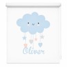 Estor infantil personalizado con nombre | Nube azul | Estores Iroa