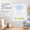 Estor infantil personalizado con nombre | Nube azul | Estores Iroa