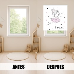 Estor infantil bailarina personalizado con nombre | Estores Iroa