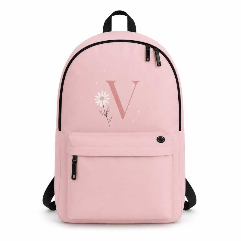Mochila personalizada para niña con inicial | Estores Iroa