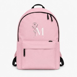 Mochila personalizada con inicial y flores | Inicial Flor | Estores Iroa