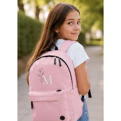 Mochila personalizada con inicial y flores | Inicial Flor | Estores Iroa