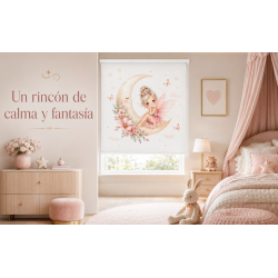 Estor Infantil Hada Luna – Estor Enrollable Decorativo para Habitación de Niña | Estores Iroa