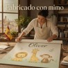 Estor enrollable Infantil Personalizado con Nombre – Animales Baby Jungle ( Niño Unisex)