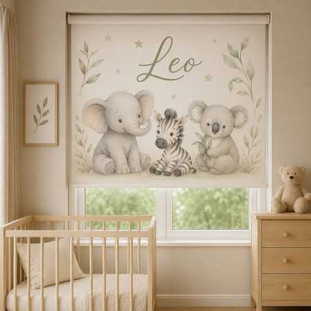 Estor Infantil Personalizado Animales Safari Baby Jungle 02 | Estores enrollables a Medida | Estores Iroa