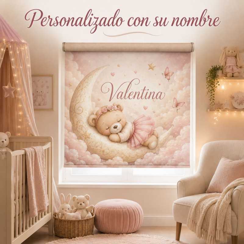 Estor Enrollable Infantil Personalizado Osita Luna | Estores Iroa
