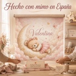 Estor Enrollable Infantil Personalizado Osita Luna | Estores Iroa