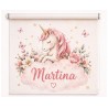 Estor Infantil Personalizado Unicornio con Nombre | Estor para habitación de bebé y niña| Estores Iroa
