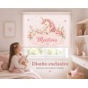Estor Infantil Personalizado Unicornio con Nombre | Estor para habitación de bebé y niña| Estores Iroa