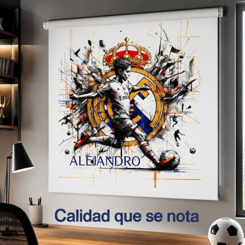 Estores infantiles Futbol Madrid , Estor enrollable juvenil futbol Madrid. Estores infantiles personalizados - Estores Iroa