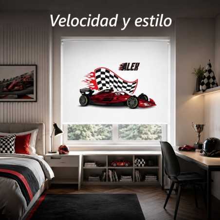 Estor infantil coche de carreras personalizado | Estores Iroa