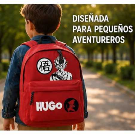 Mochila escolar Goku anime personalizada con nombre | Estores Iroa