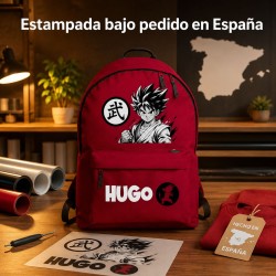 Mochila escolar Goku anime 26 personalizada con nombre | Estores Iroa