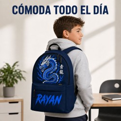 Mochila Anime Dragón Personalizada con Nombre | Estores Iroa