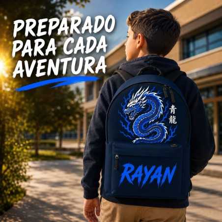 Mochila Anime Dragón Personalizada con Nombre | Estores Iroa