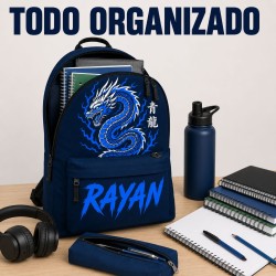 Mochila Anime Dragón Personalizada con Nombre | Estores Iroa