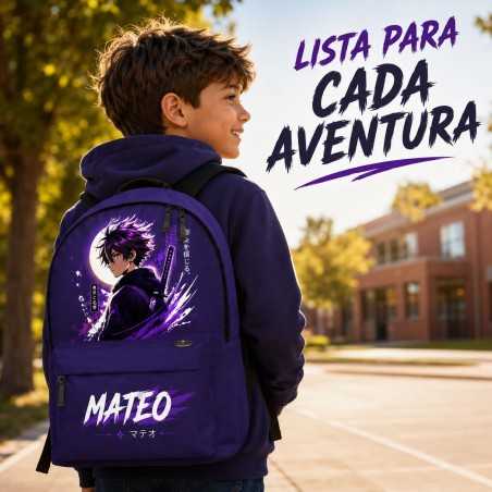 Mochila Escolar Infantil Anime- Manga Personalizada con Nombre | Estores Iroa