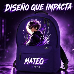 Mochila Escolar Infantil Anime- Manga Personalizada con Nombre | Estores Iroa