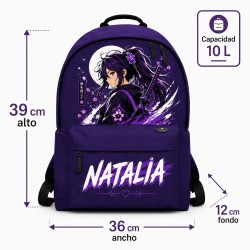 Mochila Anime Niña Personalizada con Nombre | Estores Iroa
