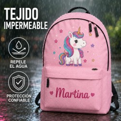 Mochila Personalizada Unicornio con Nombre para Niña | Estores Iroa