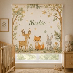 Estor Infantil Personalizado Animales Safari Baby Jungle 02 | Estores enrollables a Medida | Estores Iroa