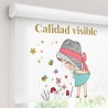 Estor Enrollable Infantil Niña Flores y Estrellas | Estores Iroa