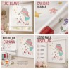 Estor Enrollable Infantil Niña Flores y Estrellas | Estores Iroa