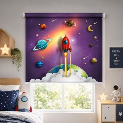 Estor Enrollable Infantil Cohete Espacial | Estores Iroa