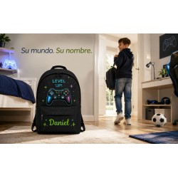Mochila Gamer Personalizada con Nombre | Mochila Escolar Infantil | Estores Iroa