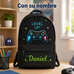 Mochila Gamer Personalizada con Nombre | Mochila Escolar Infantil | Estores Iroa