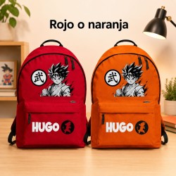 Mochila escolar Goku anime 26 personalizada con nombre | Estores Iroa