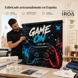 Estor Gamer Juvenil a Medida Game On | Estores Iroa