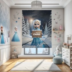 Estor infantil niña Frozen Reina Hielo. Estor Infantil personalizable Estor habitacion infantil niña. Estor enrollable infantil